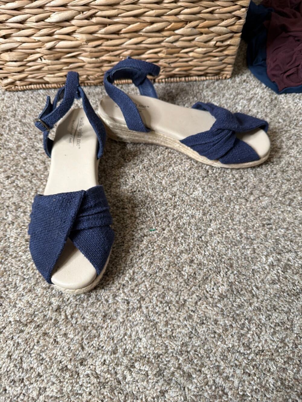 Walk with me blue fabric espadrille 11 737